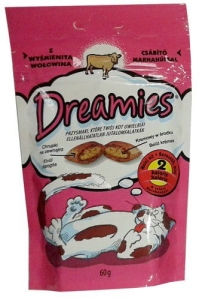 DREAMIES PRZYSMAK Z WOŁOWINĄ DLA KOTA 60 G  