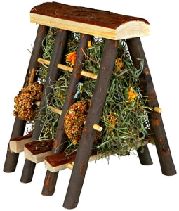 Trixie 60773 przekąska pasieka z sianem 17 x 20 x 17cm ( gryzonie paśnik karmnik )