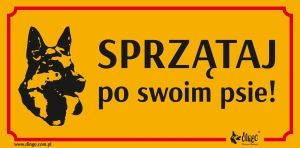 promo DINGO 17232 TABLICZKA SPRZĄTAJ PO SWOIM PSIE ( pies oznakowanie psy )