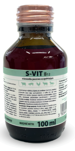 S-VIT B 12 op. 100 ml ( pies koty psy inne zw. gołębie anemia )