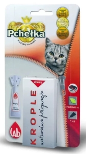 PCHEŁKA KROPLE P / EKTOPASOŻYTOM DLA KOTA 1.0 ml ( koty pchły  ektopasożyty ) 3906 