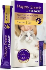 HAPPY SNACK BY FELIWAY 6 SZTUK ( koty płynna przekąska sedacja socjalizacja  )