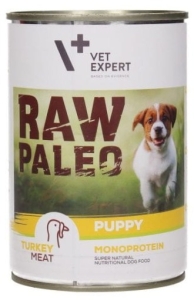 promo  4T RAW PALEO DOG PUPPY TURKEY MEAT 400 G ( pies szczeniaki indyk )