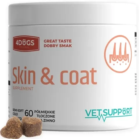 „Skora-i-Siersc-VetSupport-od-4DOGS--przysmaki-dla-psow-Skin--Coat-wspierajace-zdrowa-skore-i-lsniaca-siersc.webp