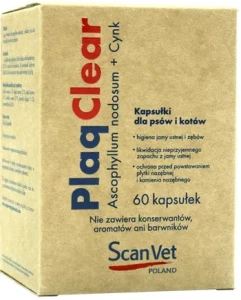 PLAQCLEAR 60 KAPSUŁEK ( pies koty stomatitis fetor psy )