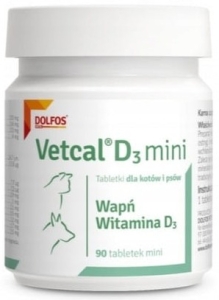 VETCAL D3 MINI 90 tab ( pies koty wapno psy )