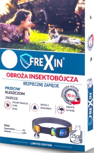 FREXIN OBROŻA INSEKTOBÓJCZA DLA KOTA 25 cm  Z DZWONKIEM ( koty pchły geraniol )
