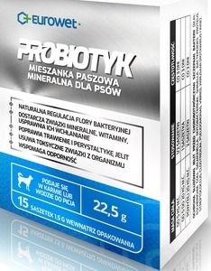 EUROWET PROBIOTYK ( JELITA ) PIES 15 x 1,5 g ( psy prebiotyk kultury bakteryjne pies )