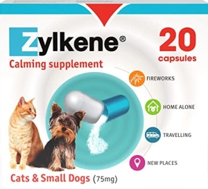 ZYLKENE 75 MG 20 CAPS. 10 KG ( pies sedacja uspokojenie koty psy )