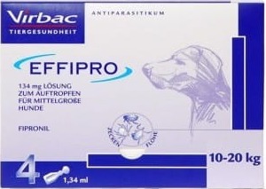 EFFIPRO M 4 x 1,34 ml ( PSY 10 - 20 kg pchły kleszcze pies fipronil ) 
