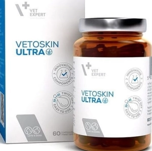 VETOSKIN ULTRA 60 KAPSUŁEK ( psy skóra skin derm pies koty ) 