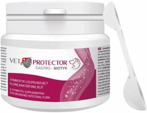 VET PROTECTOR GASTRO - BIOTYK 60 G ( pies koty probiotyk psy odporność ) 