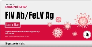 JM SANTE DIAGNOSTIC FIV AB/ FELV AG 10 SZTUK