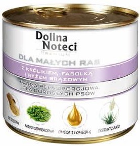 DOLINA NOTECI MAŁE RASY KRÓLIK FASOLA RYŻ BRĄZOWY 185 G ( pies )