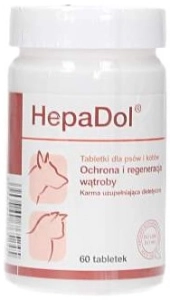 HEPADOL 60 TABLETEK ( psy koty sylimaryna wątroba regeneracja pies )