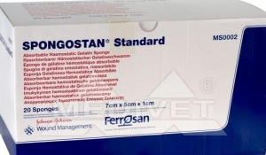 SPONGOSTAN 1 x 1 x 1 CM / 24 szt. ( tamowanie krwi pies koty psy ) 150872