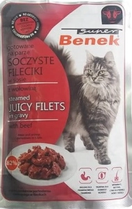 SUPER BENEK SASZETKA ADULT Z WOŁOWINĄ 100 G ( kot mokre )