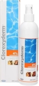 CLOREXYDERM SPRAY 4% 200 ml ( pies koty skóra grzyby chlorheksydyna psy  grzybica )