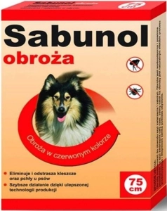 SABUNOL OBROŻA CZERWONA DLA PSA 75 CM ( pies ektopasożyty )