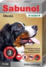SABUNOL OBROŻA DLA PSA ODBLASKOWA 75 CM ( pies permetryna psy odblaskowa ) 