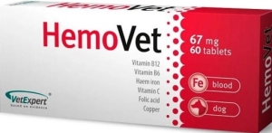 HEMOVET 60 TABLETEK ( krew niedobory żelazo wit. B12 niedokrwistość żelazo anemia )