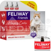 FELIWAY FRIENDS 48 ML - 3 WKŁADY UZUPEŁNIAJĄCE ( koty feromony sedacja uspokojenie socjalizacja )