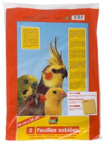 RIGA ARKUSZE Z PIASKIEM DO KLATKI 43 x 28 CM 5 szt.