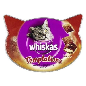 WHISKAS TEMPTATIONS WOŁOWINA 60 G