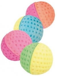 TRIXIE 41100 PIŁKI MIĘKKIE KOLOROWE 4 SZTUKI ( kot pies )