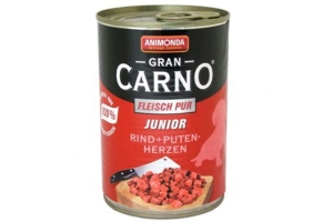 ANIMONDA CARNO JUNIOR wołowina,serca indyka 400 G
