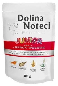 DOLINA NOTECI JUNIOR SERCA WOŁOWE 300 G SASZETKA ( pies )