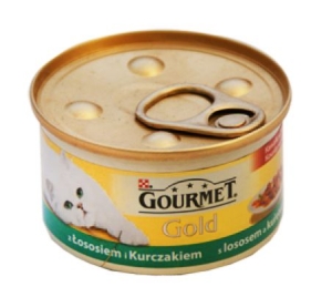 GOURMET GOLD Z ŁOSOSIEM I KURCZAKIEM 85 G