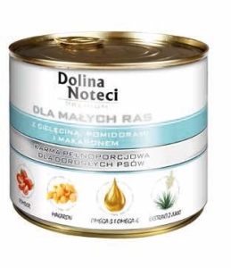 DOLINA NOTECI MAŁE RASY CIELĘCINA POMIDORY MAKARON 185 G ( pies )