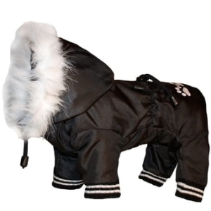 GF KOMBINEZON ZIMOWY CZAR. - BIAŁY Z FUTREM  ROZ.6