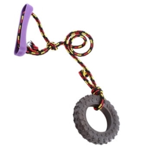 SUM PLAST OPONA ZE SZNURKIEM DUŻA 15 CM ( pies zabawka )