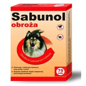 SABUNOL OBROŻA CZERWONA DLA PSA 75 CM ( pies ektopasożyty )