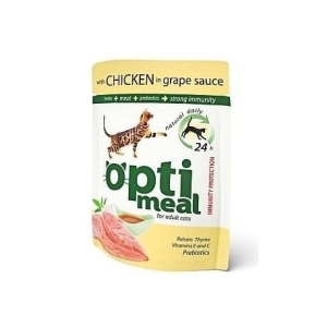 OPTI MEAL KOT KURCZAK W SOSIE WINOGR. SASZETKA 85 G