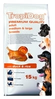 TROPIDOG PREMIUM ADULT M & L DUCK & RICE 15 KG