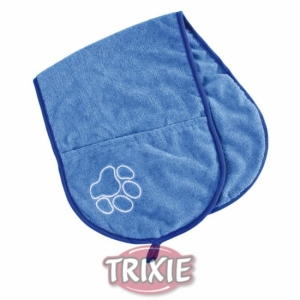 TRIXIE 23374 RĘCZNIK- Z KIESZONKAMI 93X28CM NIEB