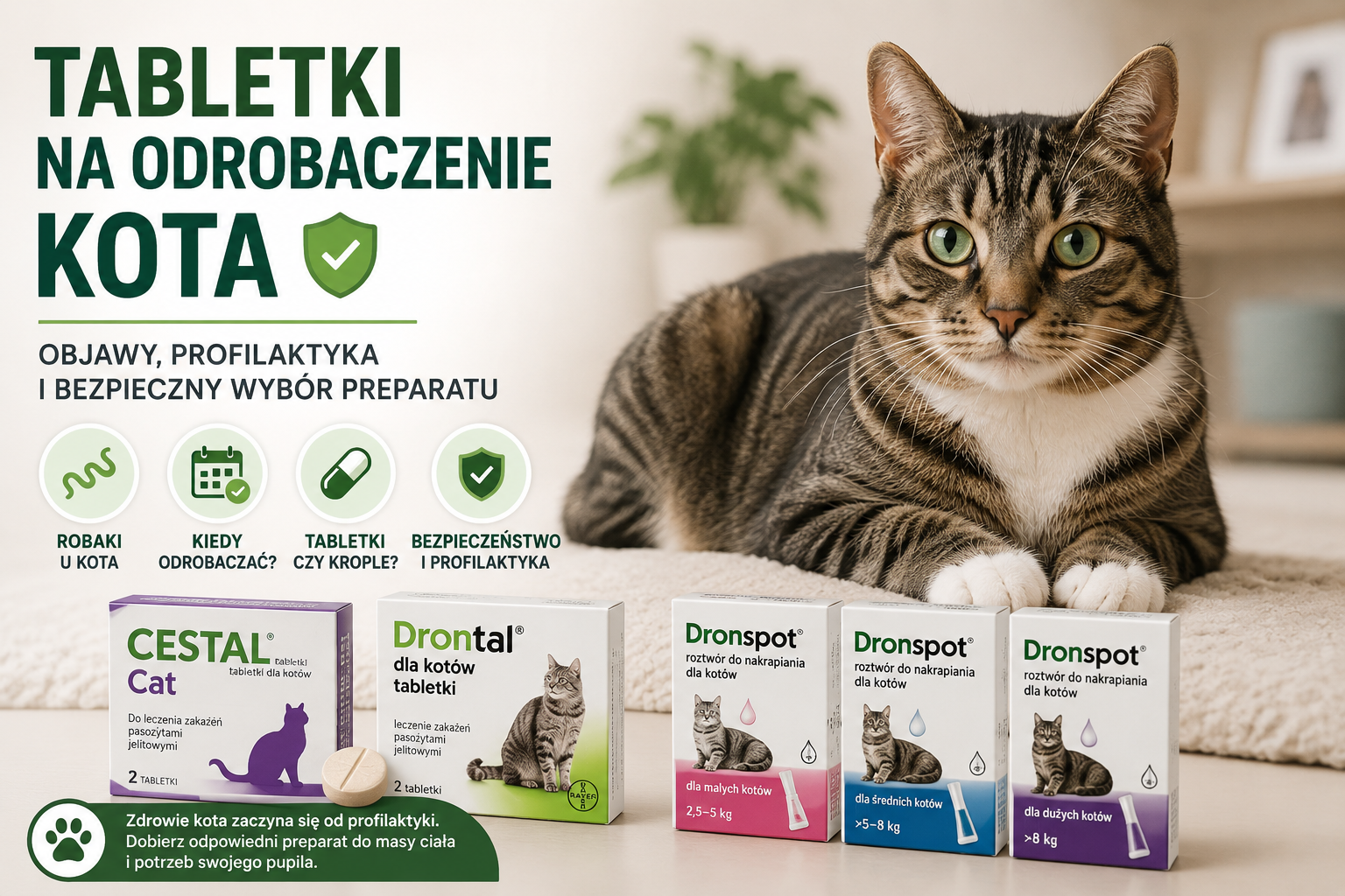 tabletki na odrobaczenie kota - eZoo.pl